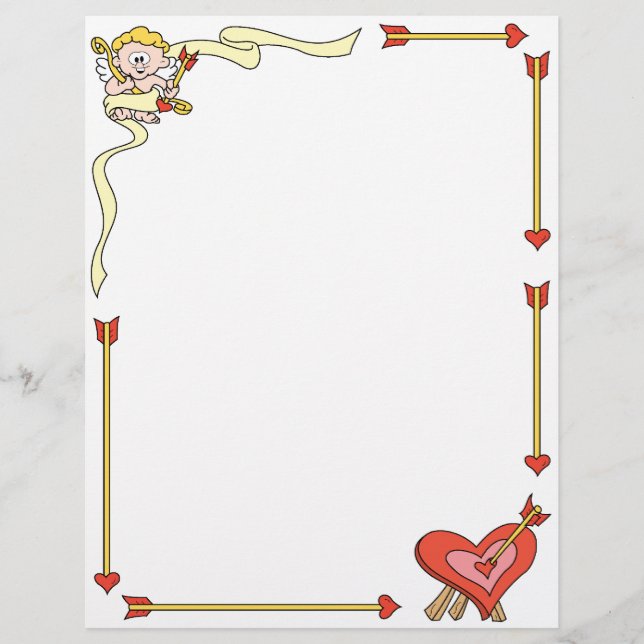 Valentine Cupid Letterhead (Framsida)
