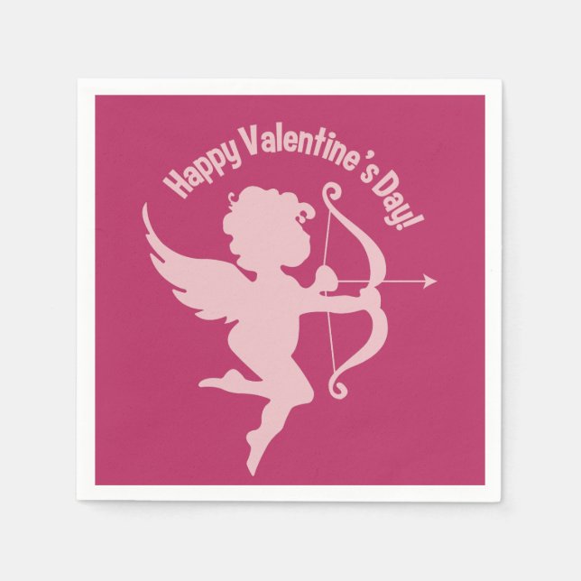 Valentine Cupid pappra blöjor Pappersservett (Framsidan)