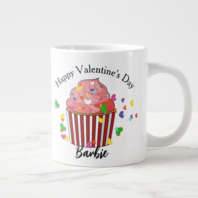 Valentine Cupkaka Mugg Gift för henne Jumbo Mugg (Höger)