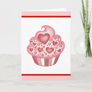 Valentine Cupkakakort Helgkort