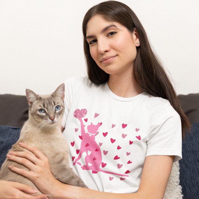 Valentine Cute Cat T Shirt (Skapare uppladdad)