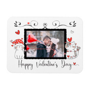 Valentine Cute Hearts Anpassningsbar Photo Magnet