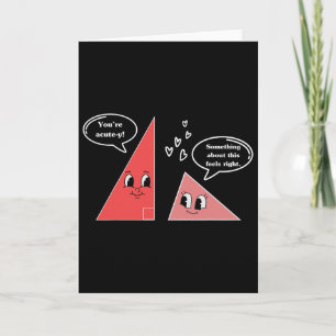 Valentine Cute Triangel Math Skämt Matematiker Ma Kort