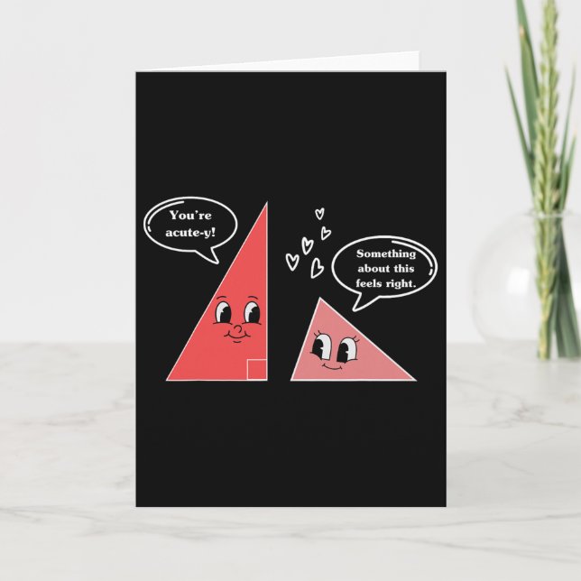 Valentine Cute Triangel Math Skämt Matematiker Ma Kort (Framsida)