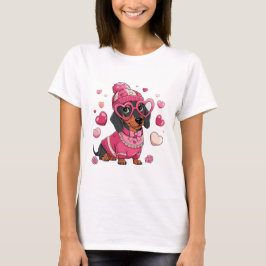 Valentine Dachshund Hund, Sause Hund T Shirt