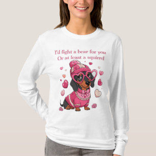 Valentine Dachshund Hund T Shirt