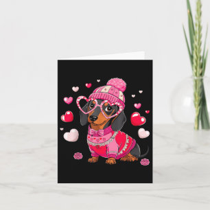 Valentine Dachshund Korv Valp Hjärt Gles Hund M Kort