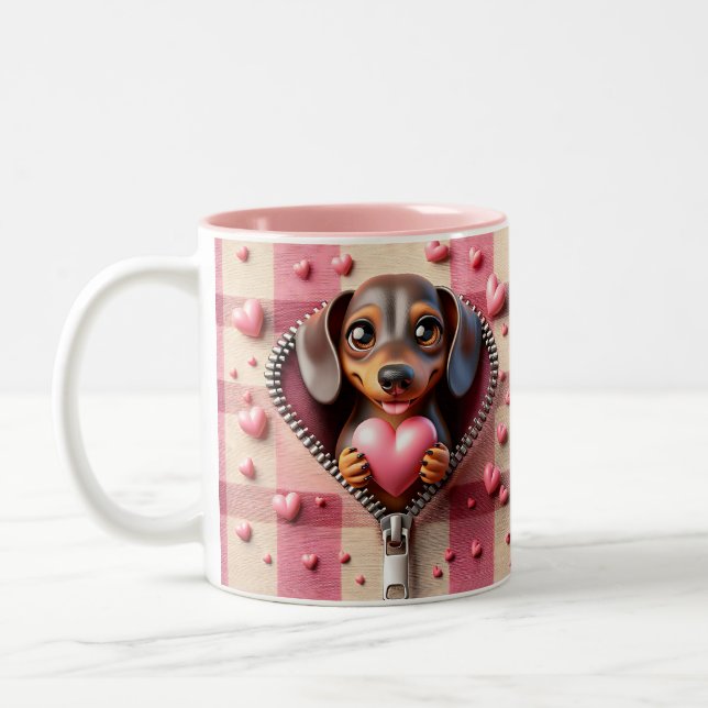 Valentine Dachshund Mugg (Vänster)