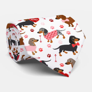 Valentine Dachshund Neck Tie Slips
