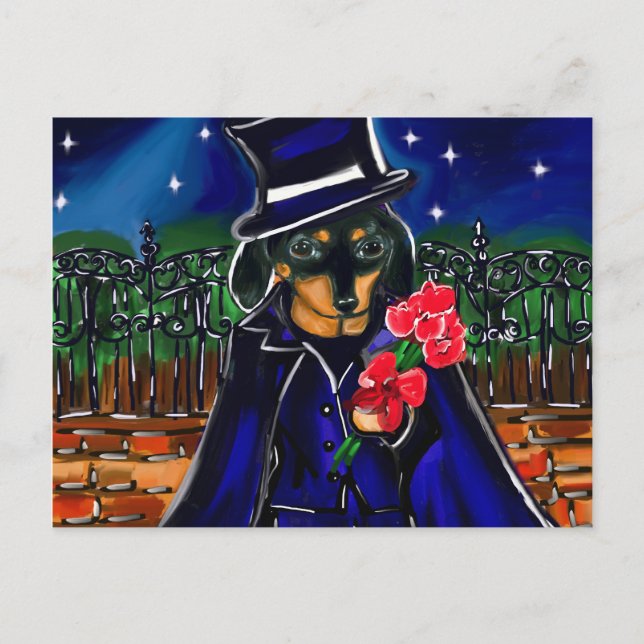 VALENTINE DACKEL HELG VYKORT (Framsida)