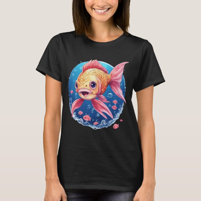 Valentine dag fisk t shirt (Framsida)