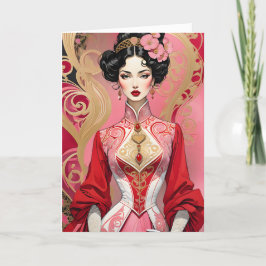 Valentine Dam med Diamond Shaped Bodice Meddelande