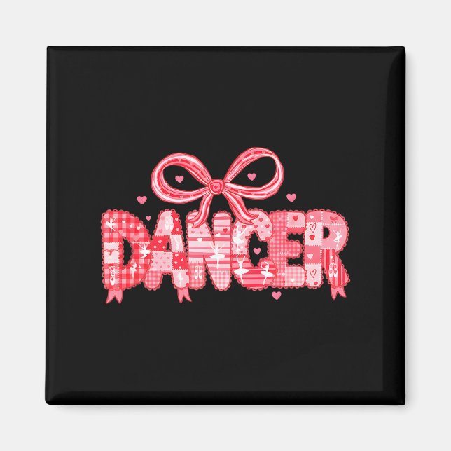 Valentine Dansare Balett Design  Magnet (Framsidan)