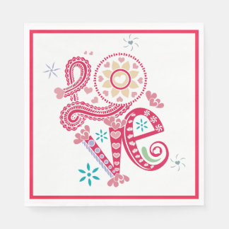 Valentine Day LOVE Pappersservett