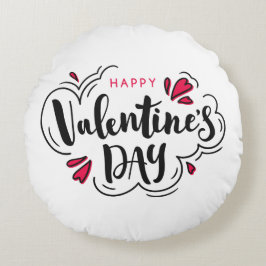 Valentine Day Pillow Rund Kudde