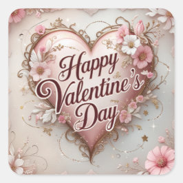 Valentine-dekal Fyrkantigt Klistermärke