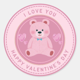 Valentine-dekal Runt Klistermärke