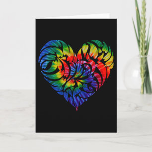 Valentine Dekorativ Abstrakt Tribal Tie Dye Hjärta Kort
