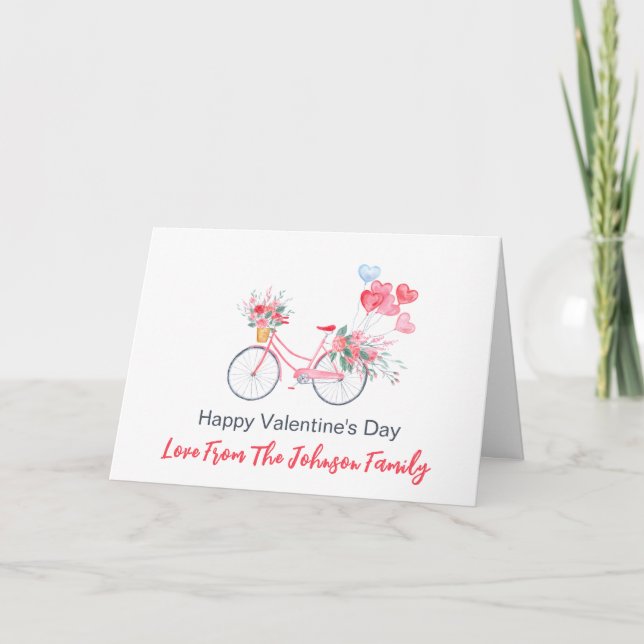 Valentine Delivery Bike Helgdag Card Helgkort (Framsida)