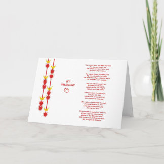 Valentine Dikt Greeting Card Helgkort