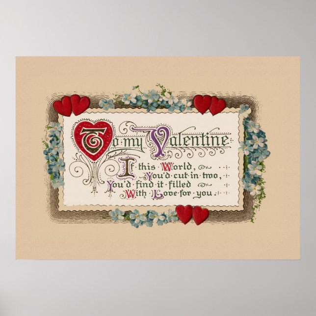 Valentine Dikt Poster (Framsidan)