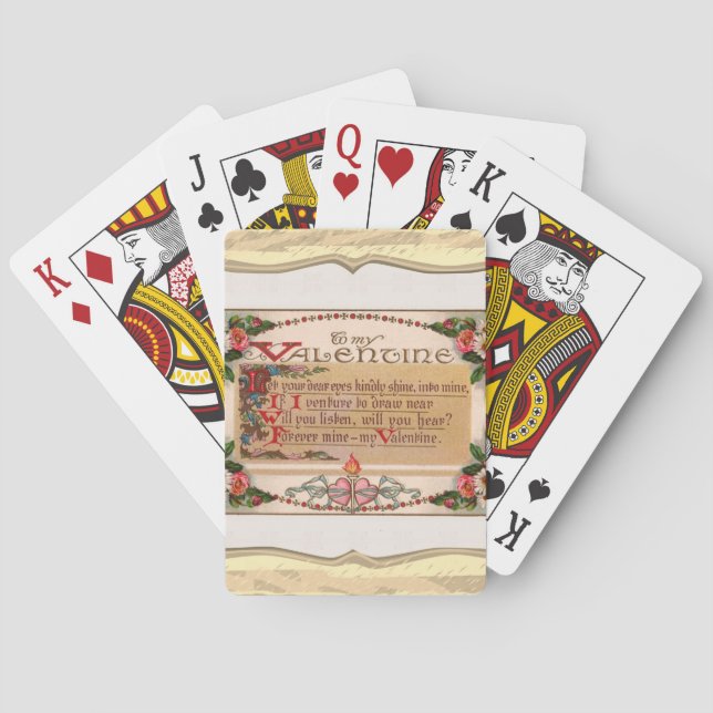 Valentine Dikt-spelkort Casinokort (Baksidan)