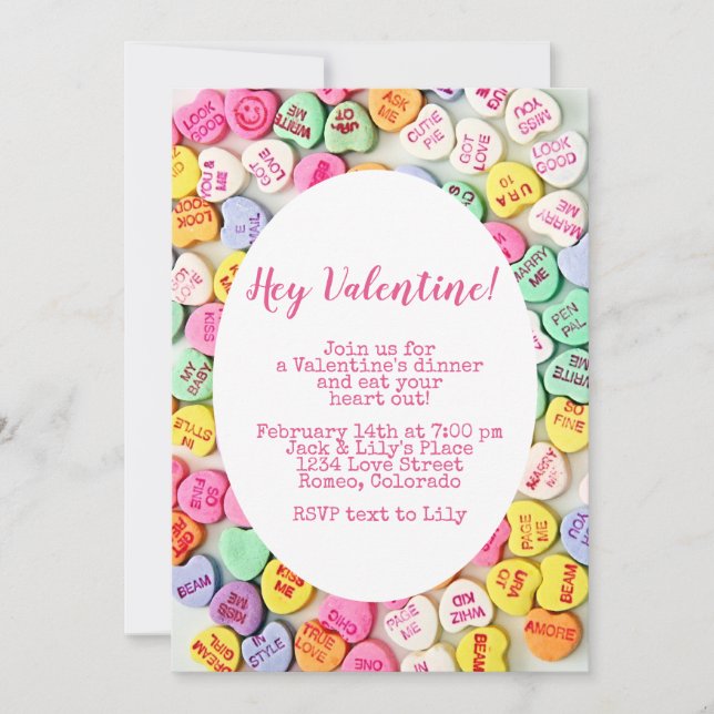Valentine Dinner Inbjudningar (Framsida)
