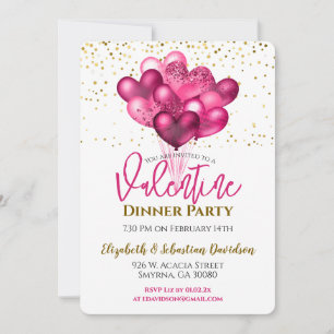 Valentine Dinner Party-inbjudan Inbjudningar