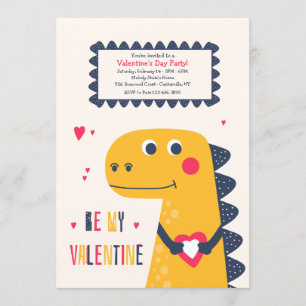 Valentine Dino Alla hjärtans dag Party Inbjudningar