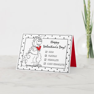 Valentine Dinosaur Kärlek Kort