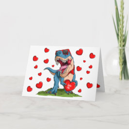 Valentine Dinosaur Kort