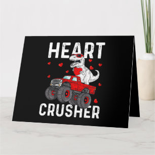 Valentine Dinosaur Monster Truck T Rex Hjärtan Tod Kort