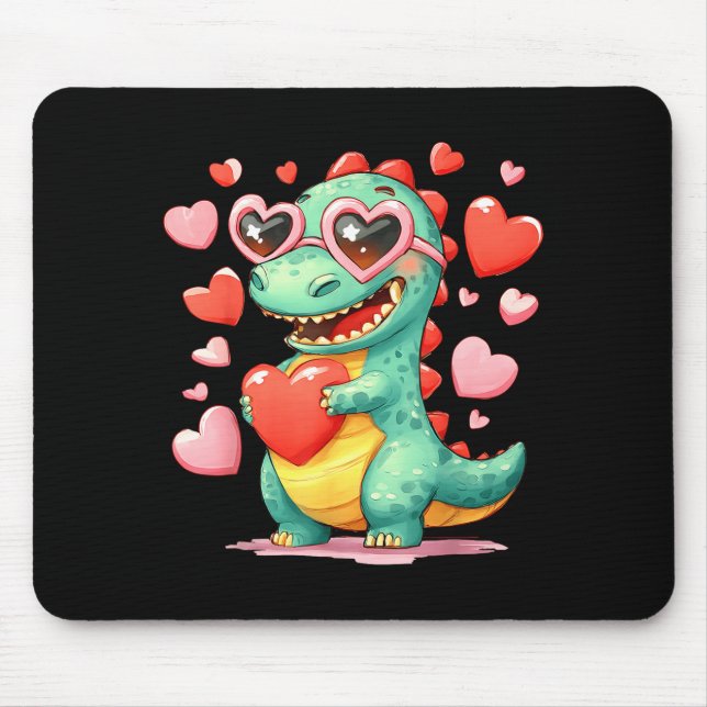 Valentine Dinosaur Trex Holding Heart Girl Sunl Bo Musmatta (Framsidan)