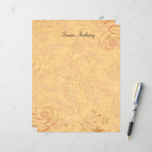 Valentine Distress Abstrakt Blommigt Stationär (Fram/Back In Situ)