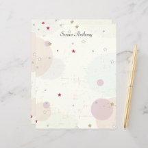 Valentine Distress Stars Circle Stationary Papper
