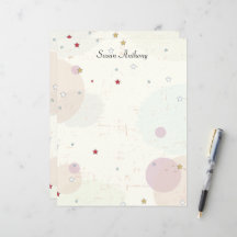 Valentine Distress Stars Circle Stationary Papper
