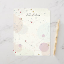 Valentine Distressed Stars Heart Pappersblock