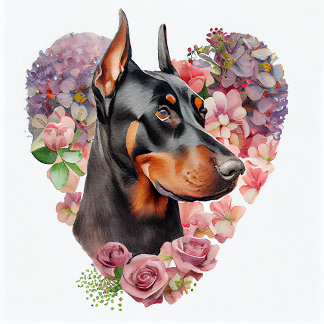 Valentine Doberman Pinscher Hund Kudde