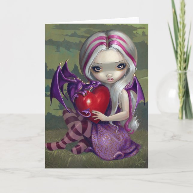 Valentine Dragon gothairy Card Helgkort (Framsida)
