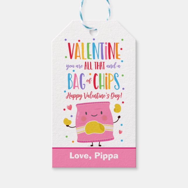 Valentine, du är allt det där och en Chip Presentetikett (Framsidan)