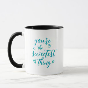 Valentine Du är den sötaste Sak Peacock Blue Mugg