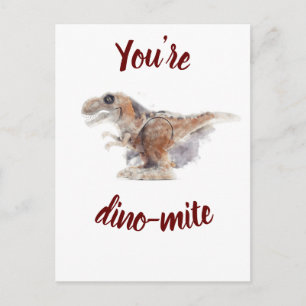 Valentine Du är dino-mite Vykort