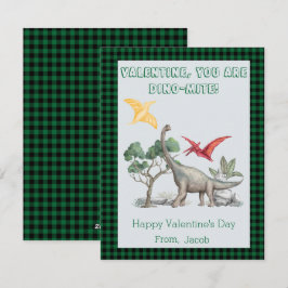 Valentine, du är DINO-mysig! Klassrumsvalentinpres Julkort