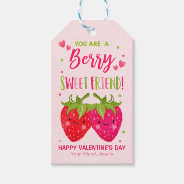 Valentine du är en berry Sweet Friend Classroom Presentetikett (Framsidan)