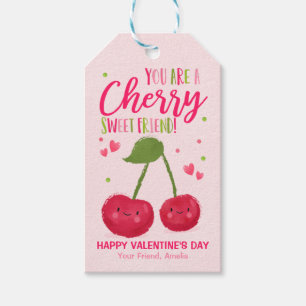 Valentine du är en Cherry Sweet Friend Classroom Presentetikett