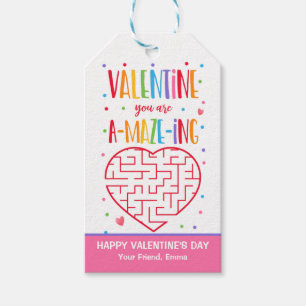 Valentine du är en MAZE-Maze-skolklasser Presentetikett