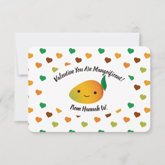Valentine du är mangoificent Mango Anteckningskort (Framsida)