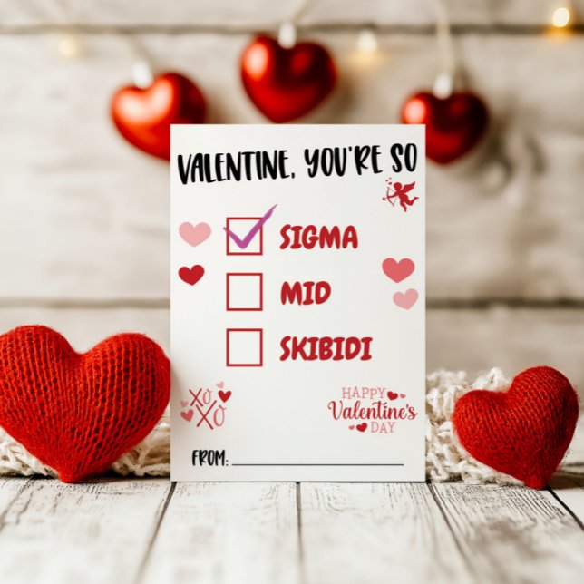 Valentine, du är så Sigma! Tonåring Alla hjärtans  Inbjudningar (Skapare uppladdad)