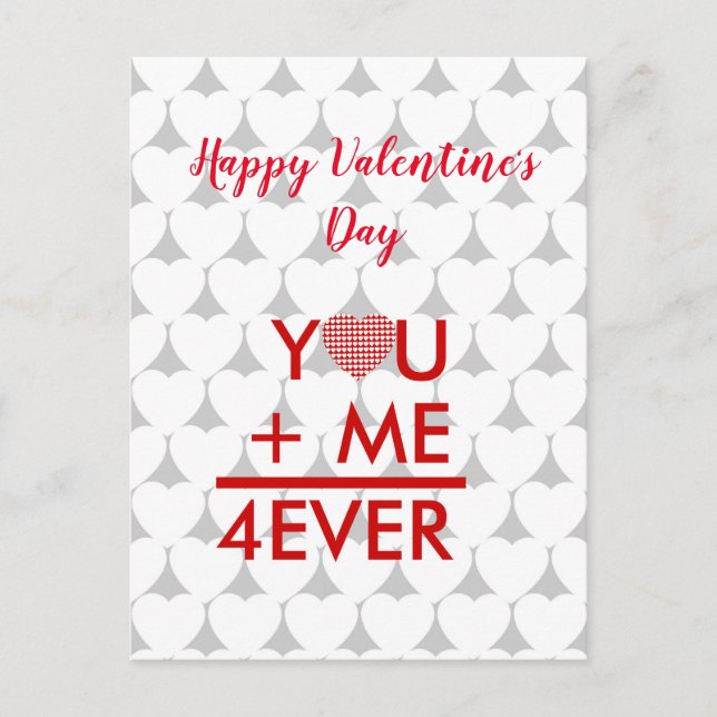 Valentine, du och jag har alltid personlig vykort (Framsida)