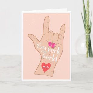 Valentine du sten min söta 3 foton kollage kort